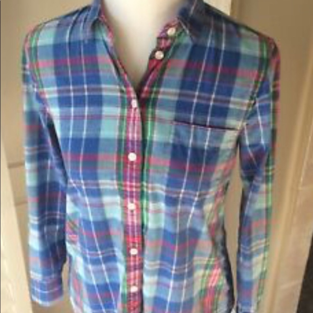 NWOT J. Crew Plaid Women’s Blouse